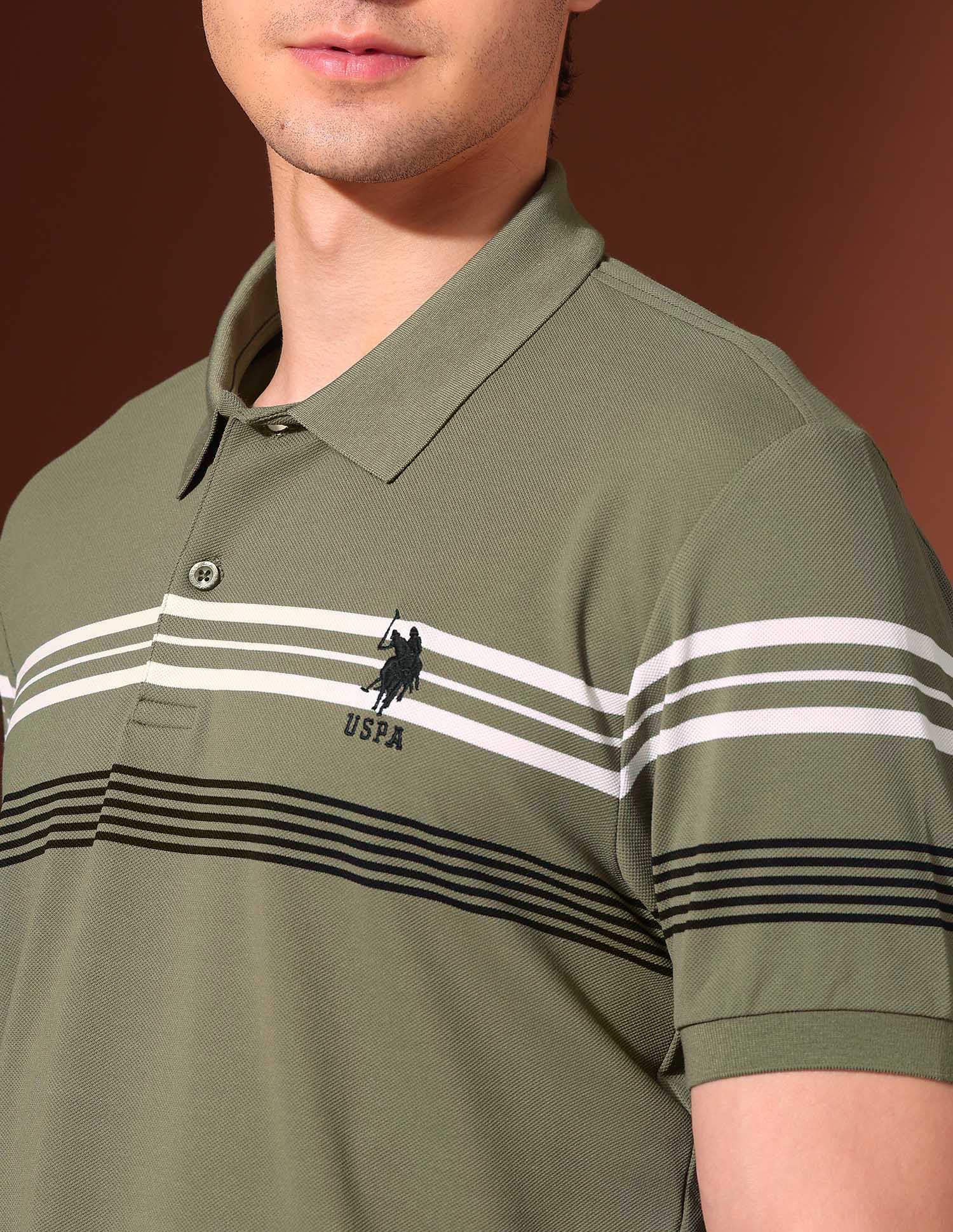 Horizontal Striped Working Holiday Polo Shirt