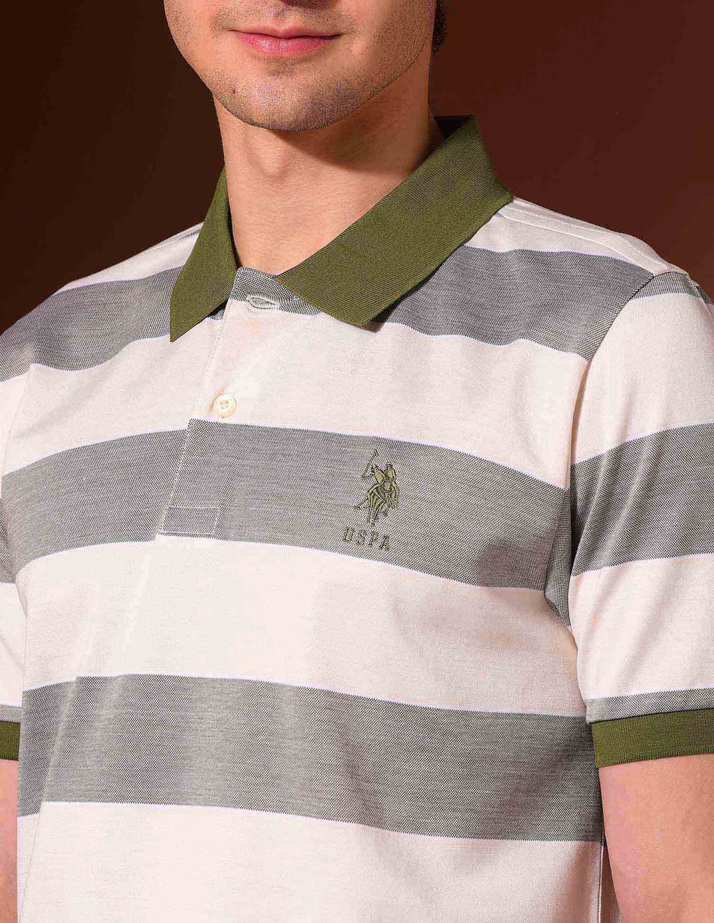 Horizontal Striped Working Holiday Polo Shirt