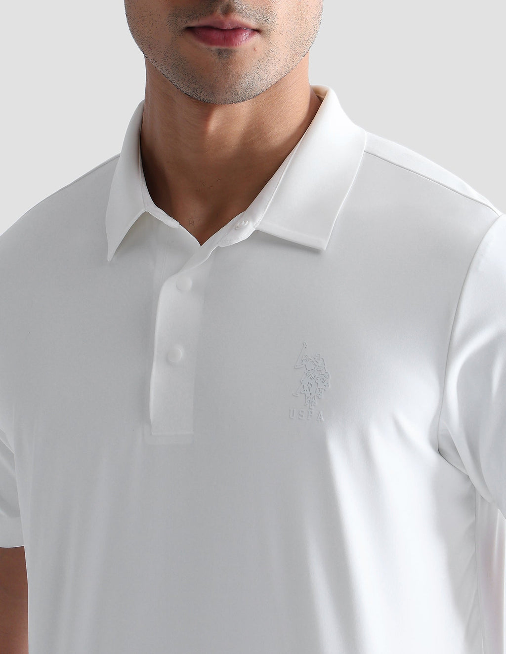 Brand Embossed Active Polo Shirt