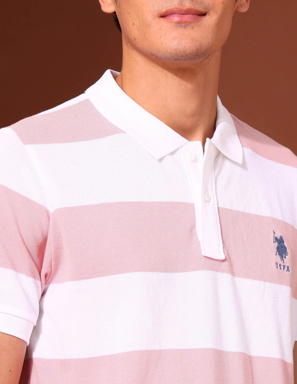 Horizontal Striped Work and Wander Polo Shirt