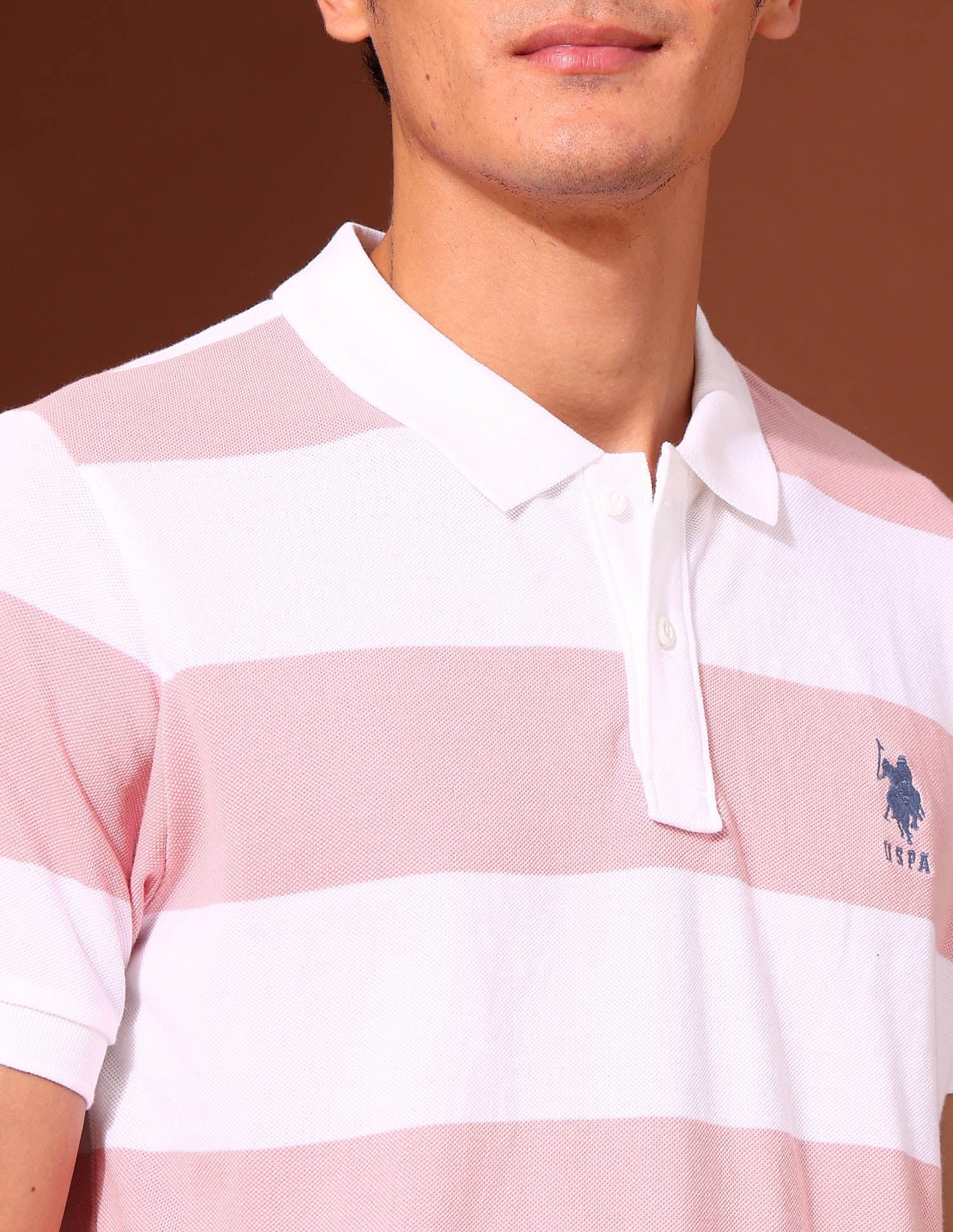 Horizontal Striped Work and Wander Polo Shirt