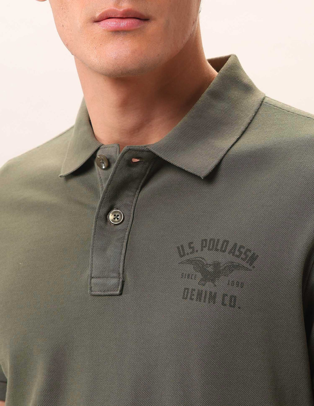 Brand Printed Pure Cotton Polo Shirt