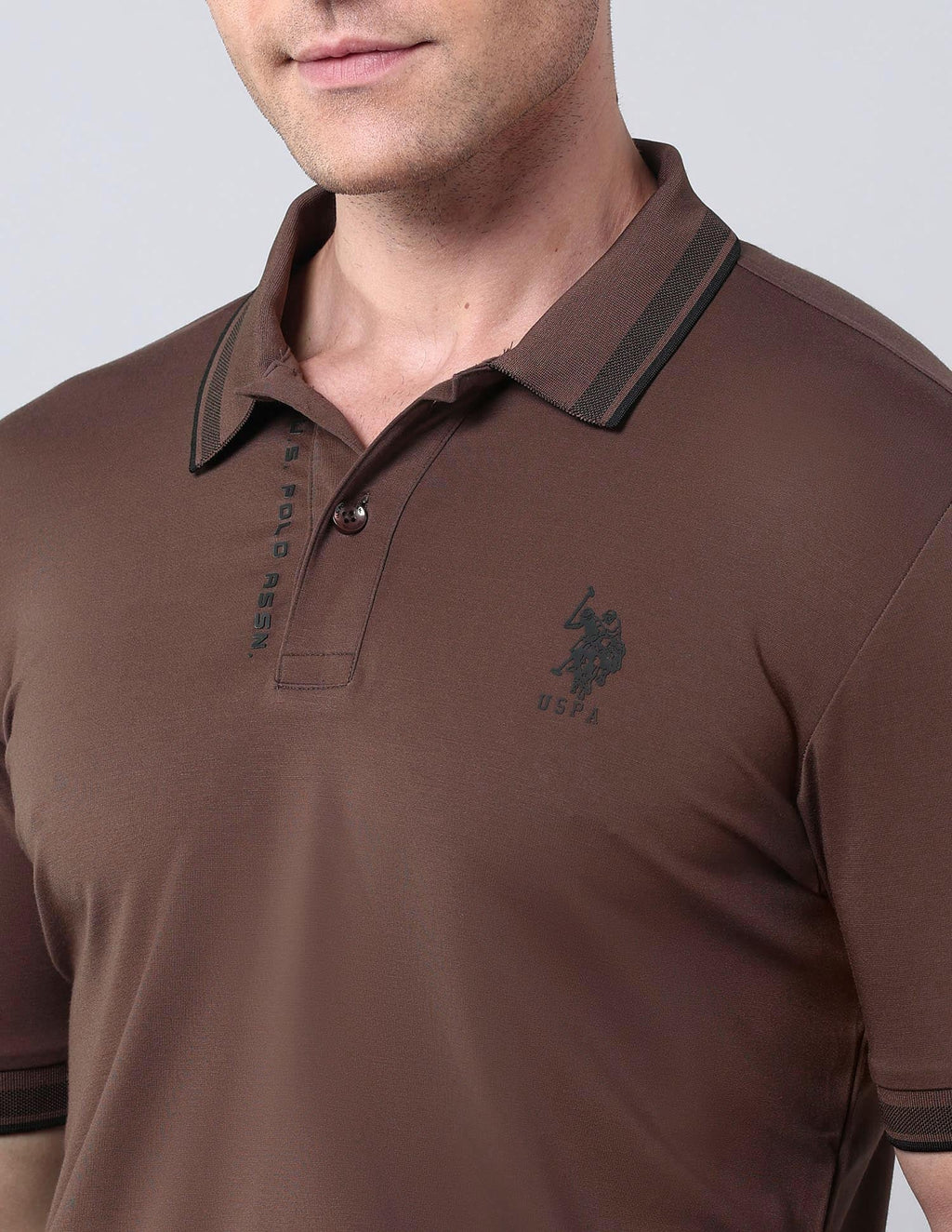 Muscle Fit Solid Black Label Polo Shirt
