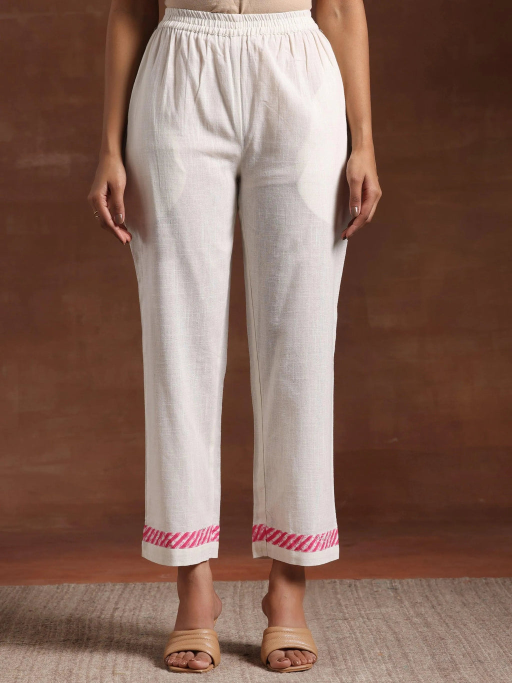 Pink Printed Cotton Straight Kurta Set