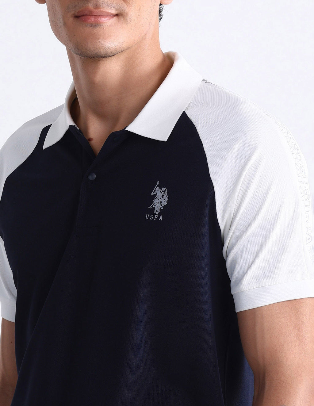 Colourblocked Slim Fit Polo Shirt