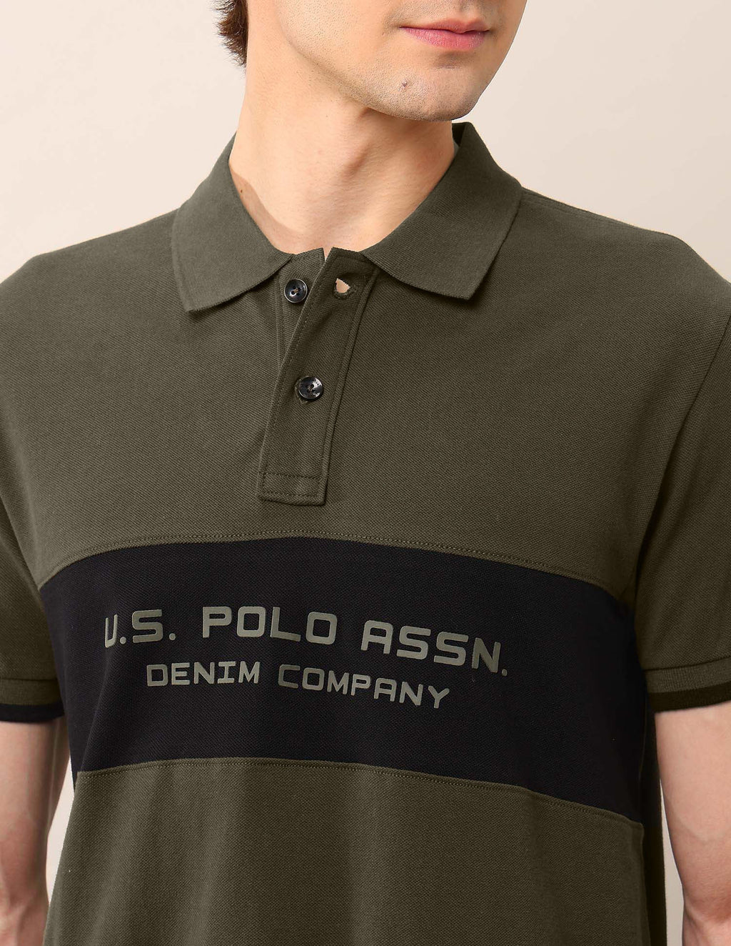 Brand Printed Pure Cotton Polo Shirt