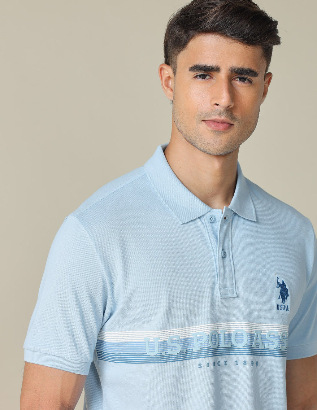 Horizontal Striped Regular Fit Polo Shirt