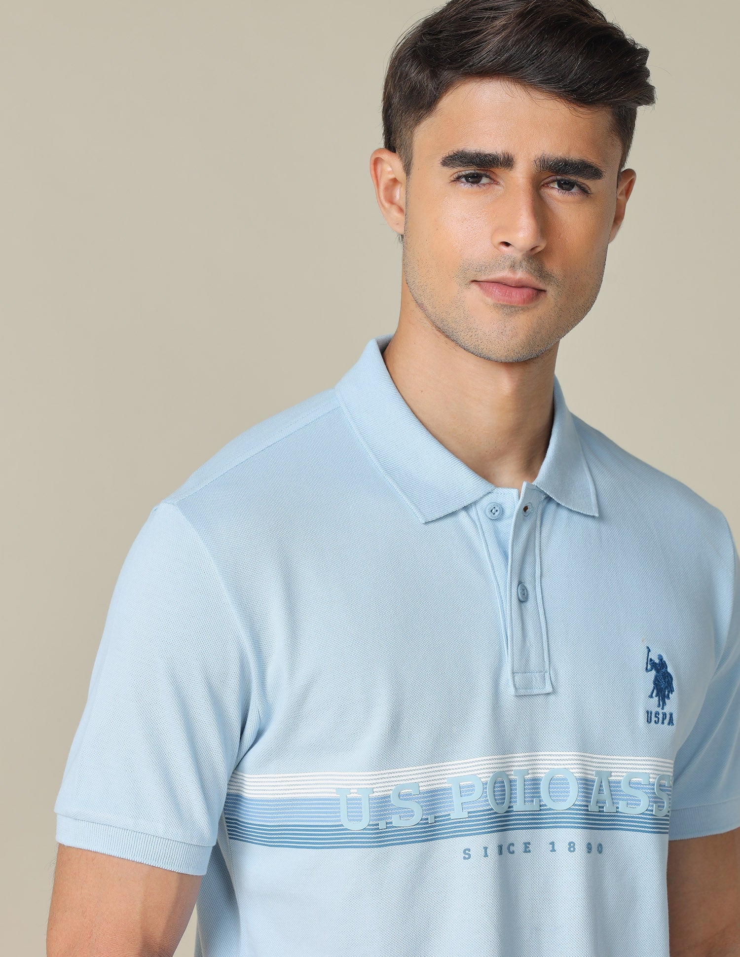 Horizontal Striped Regular Fit Polo Shirt