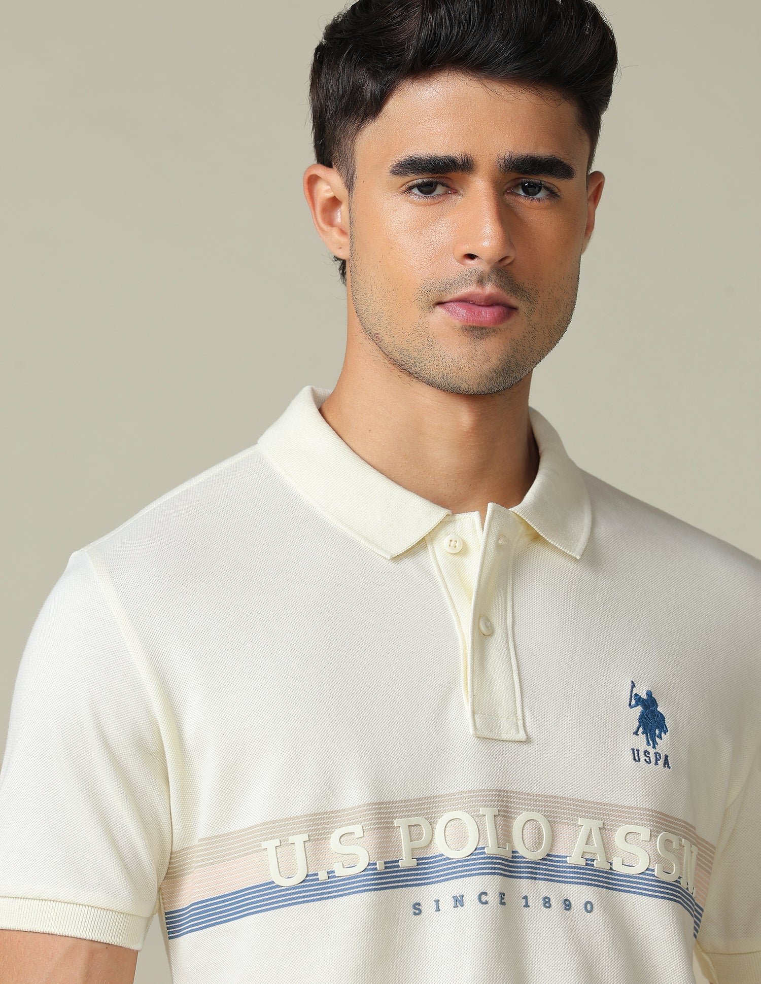 Brand Embossed Regular Fit Polo Shirt