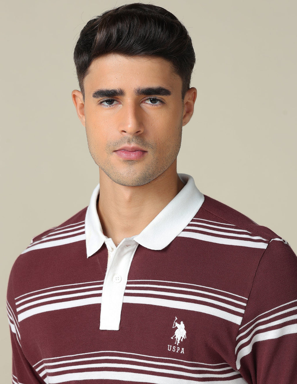 Horizontal Striped Regular Fit Polo Shirt