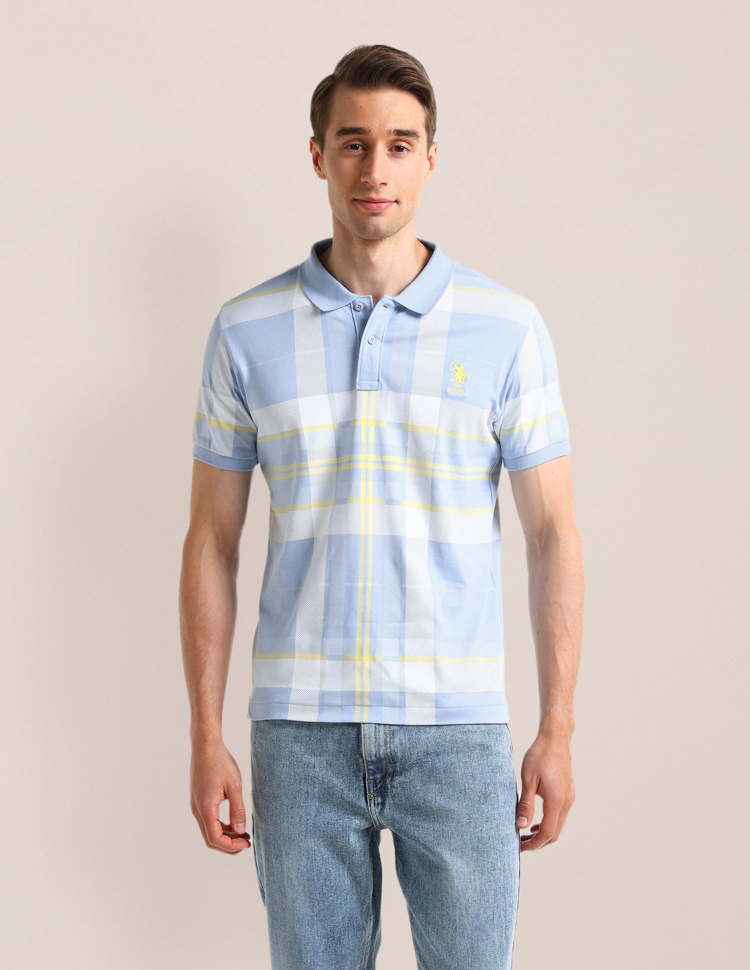 Checked Regular Fit Polo Shirt