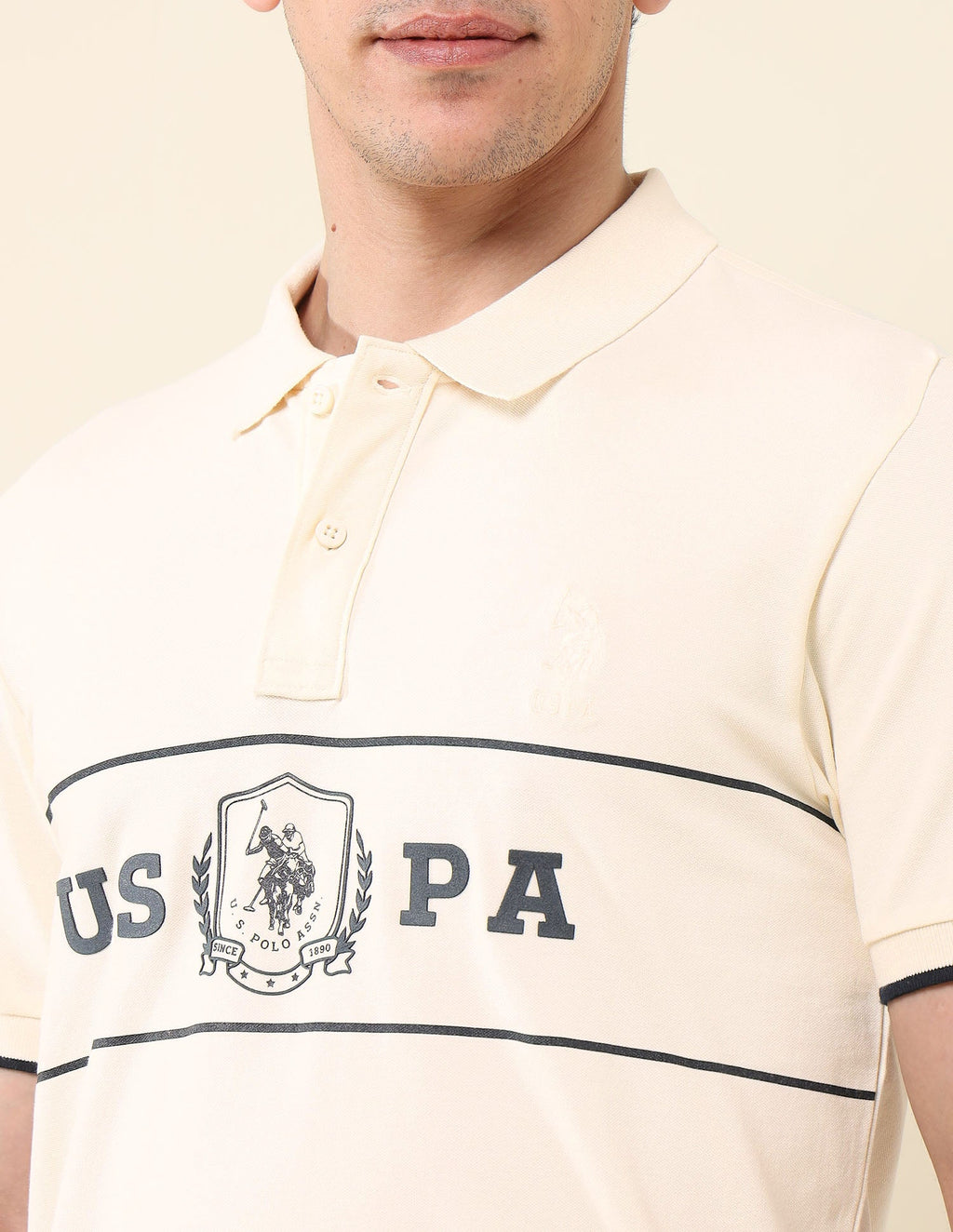 Brand Printed Slim Fit Classic Polo Shirt