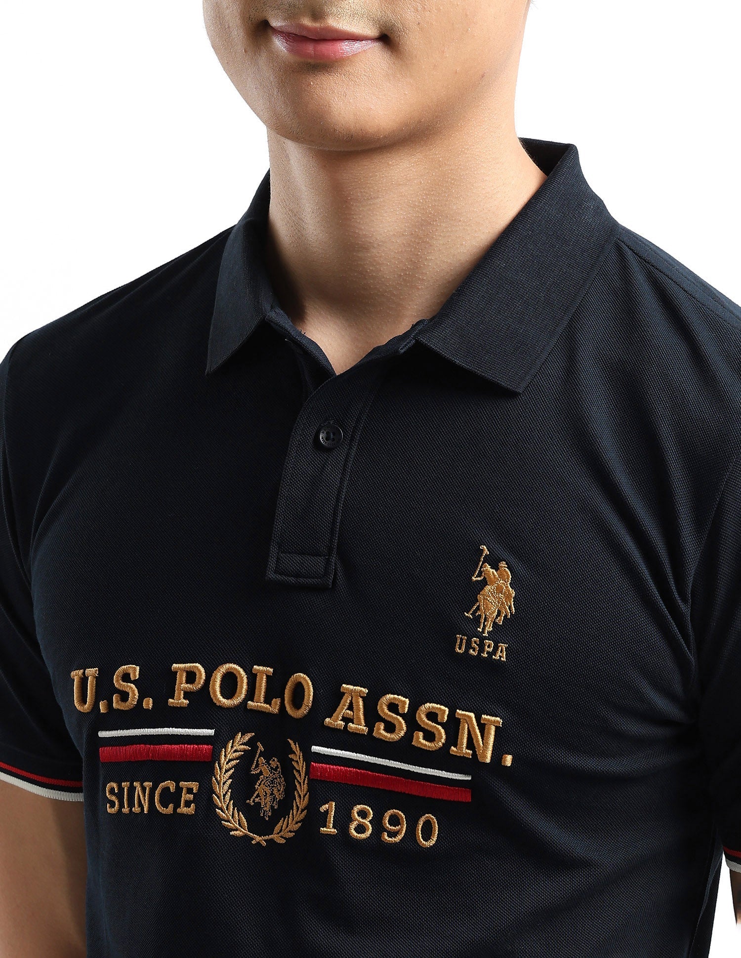 Brand Embroidered Regular Fit Polo Shirt