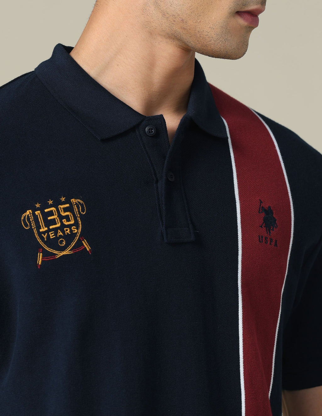 Colourblocked Regular Fit Polo Shirt