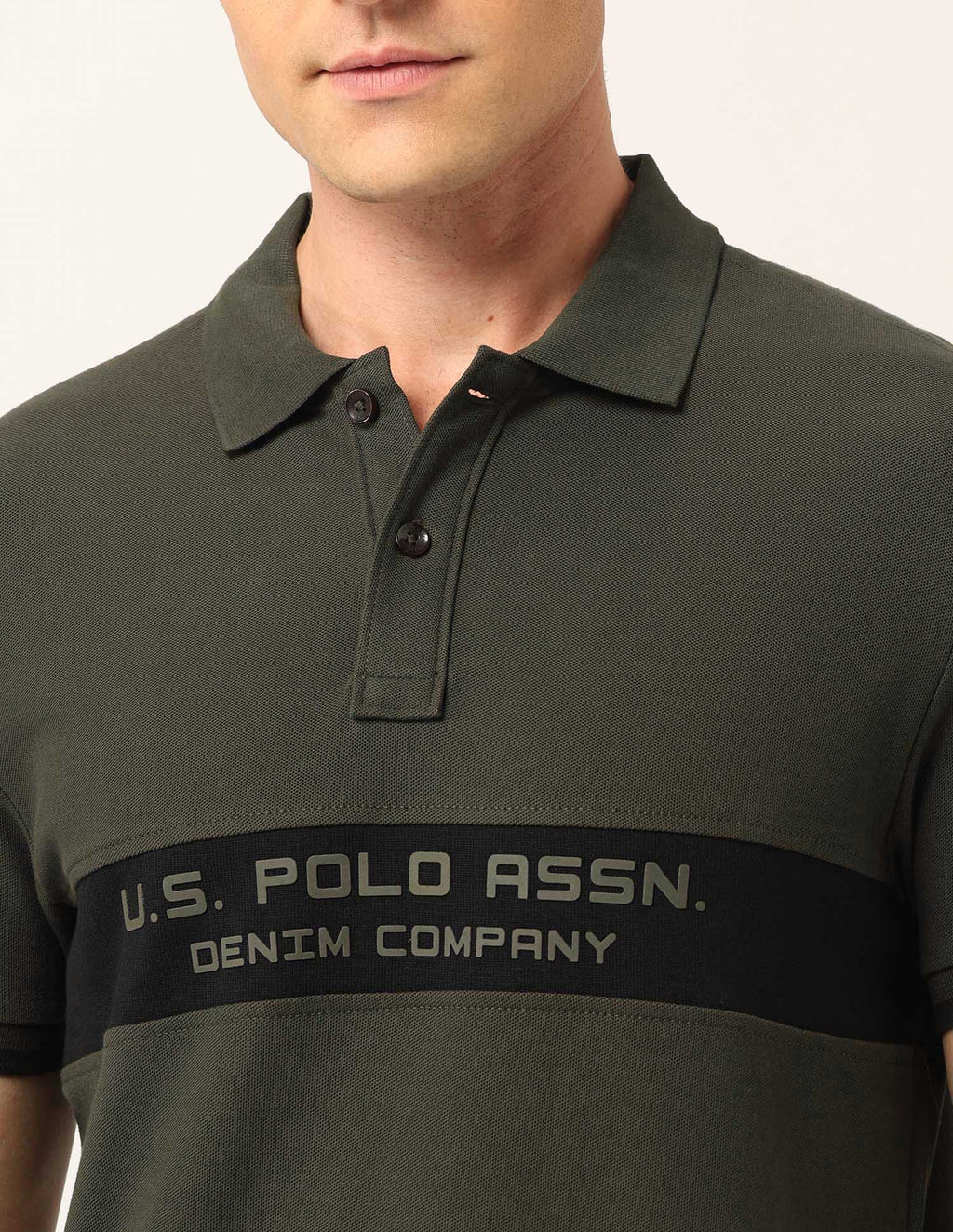 Brand Embossed Muscle Fit Polo Shirt