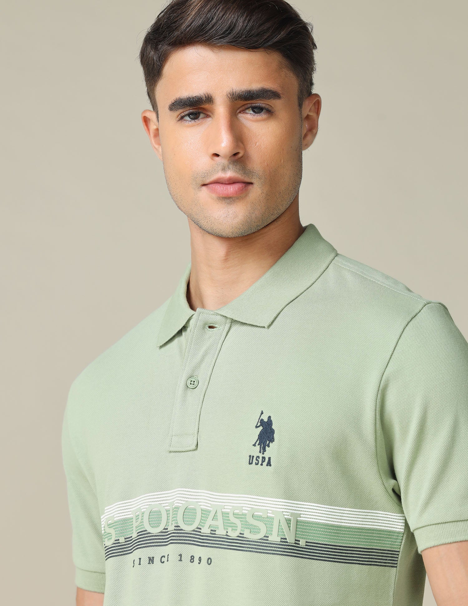 Horizontal Striped Regular Fit Polo Shirt