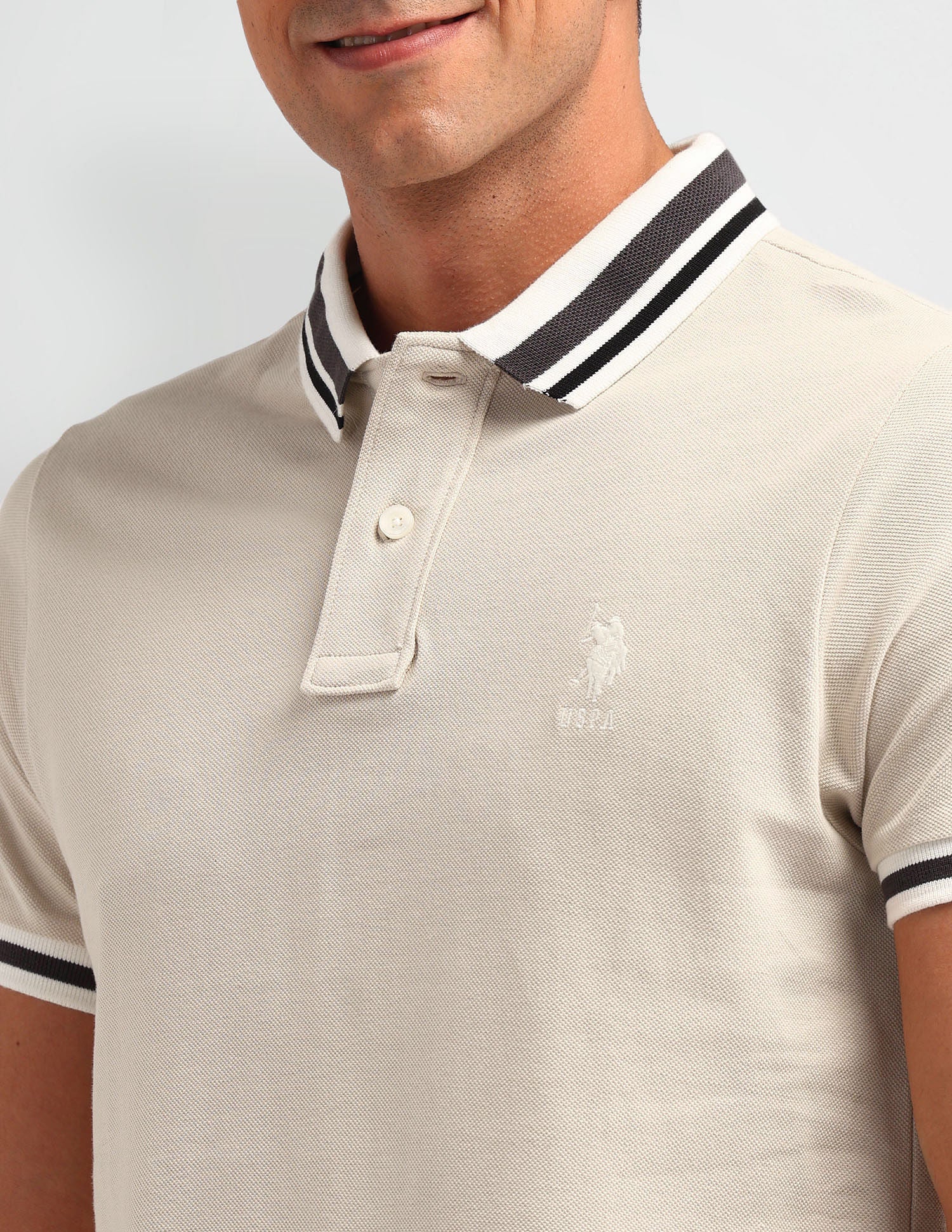 Outdoor Muscle Fit Solid Polo Shirt