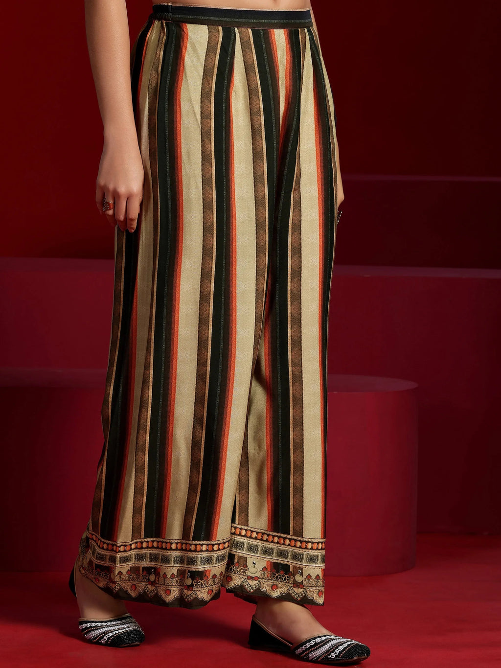 Libas Art Beige Printed Muslin Co-Ords