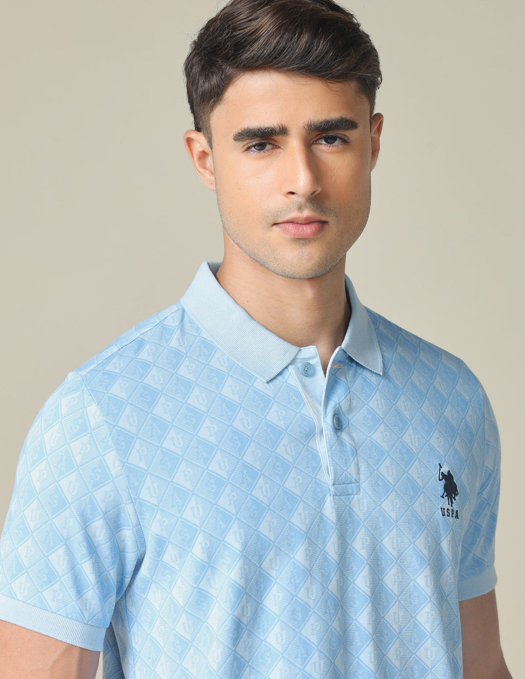 All-Over Printed Regular Fit Polo Shirt