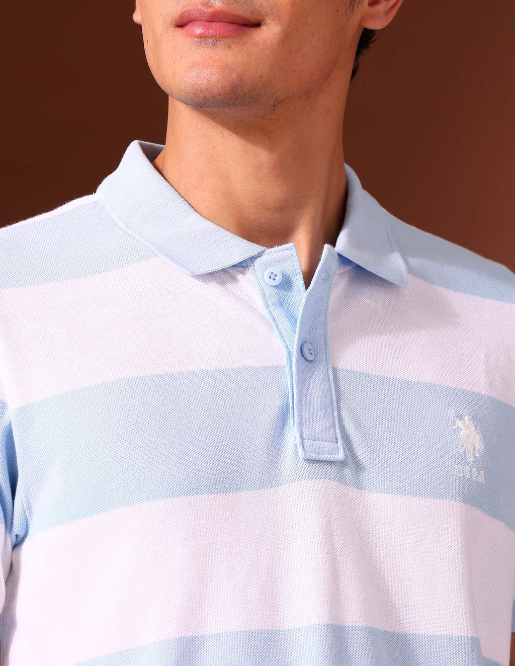 Horizontal Striped Work and Wander Polo Shirt
