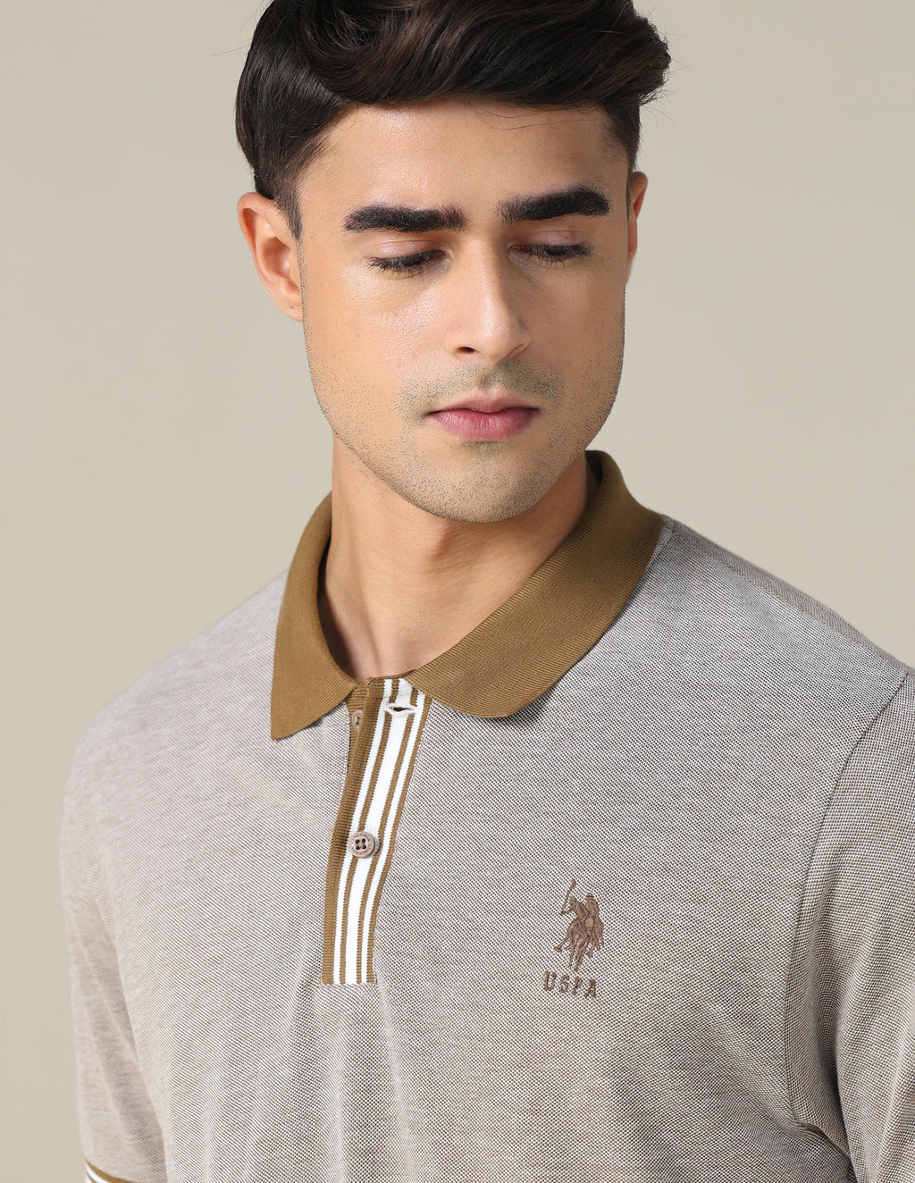 Heathered Regular Fit Polo Shirt