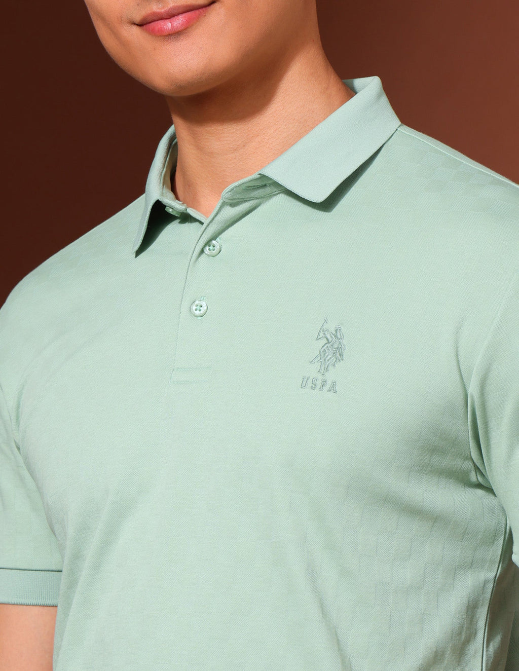 Checked Slim Fit Polo Shirt