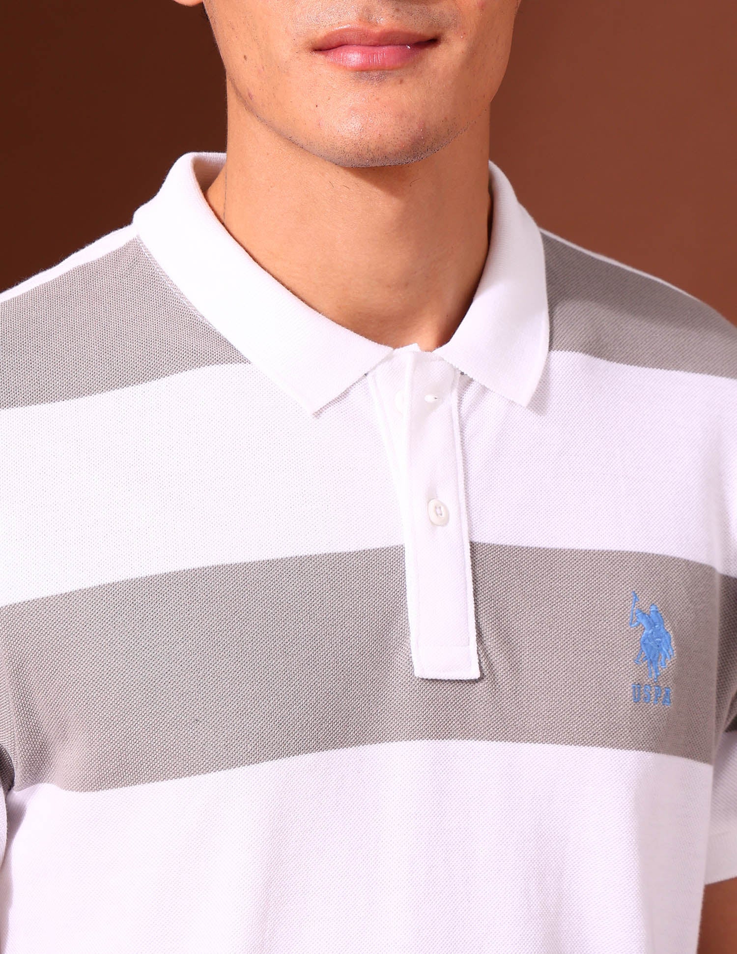 Horizontal Striped Work and Wander Polo Shirt