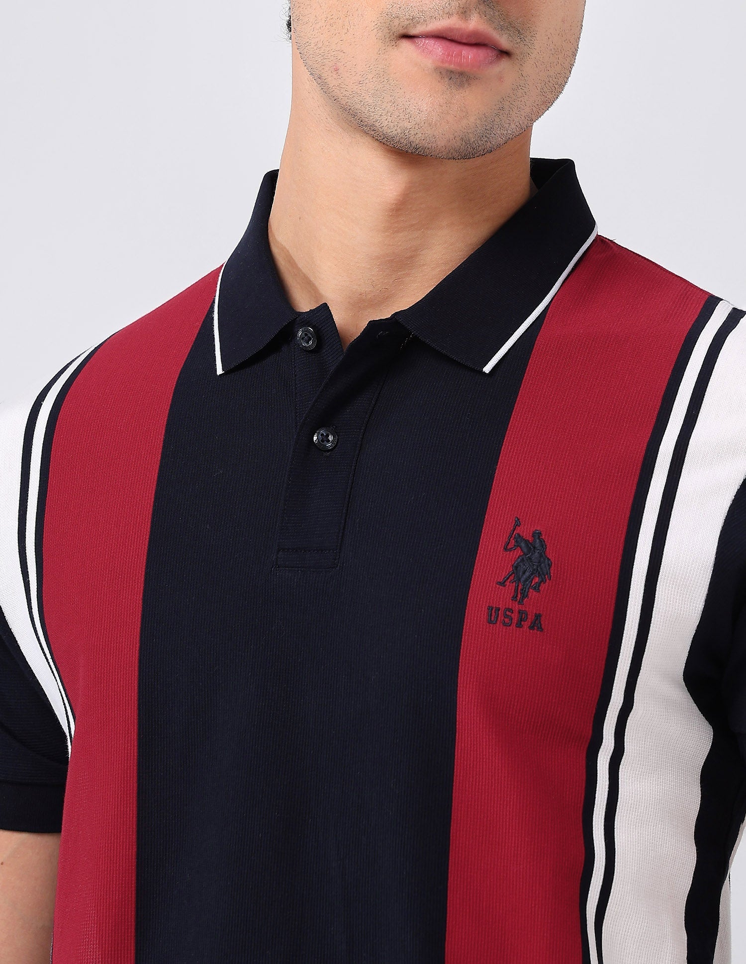 Colorblocked Regular Fit Polo Shirt