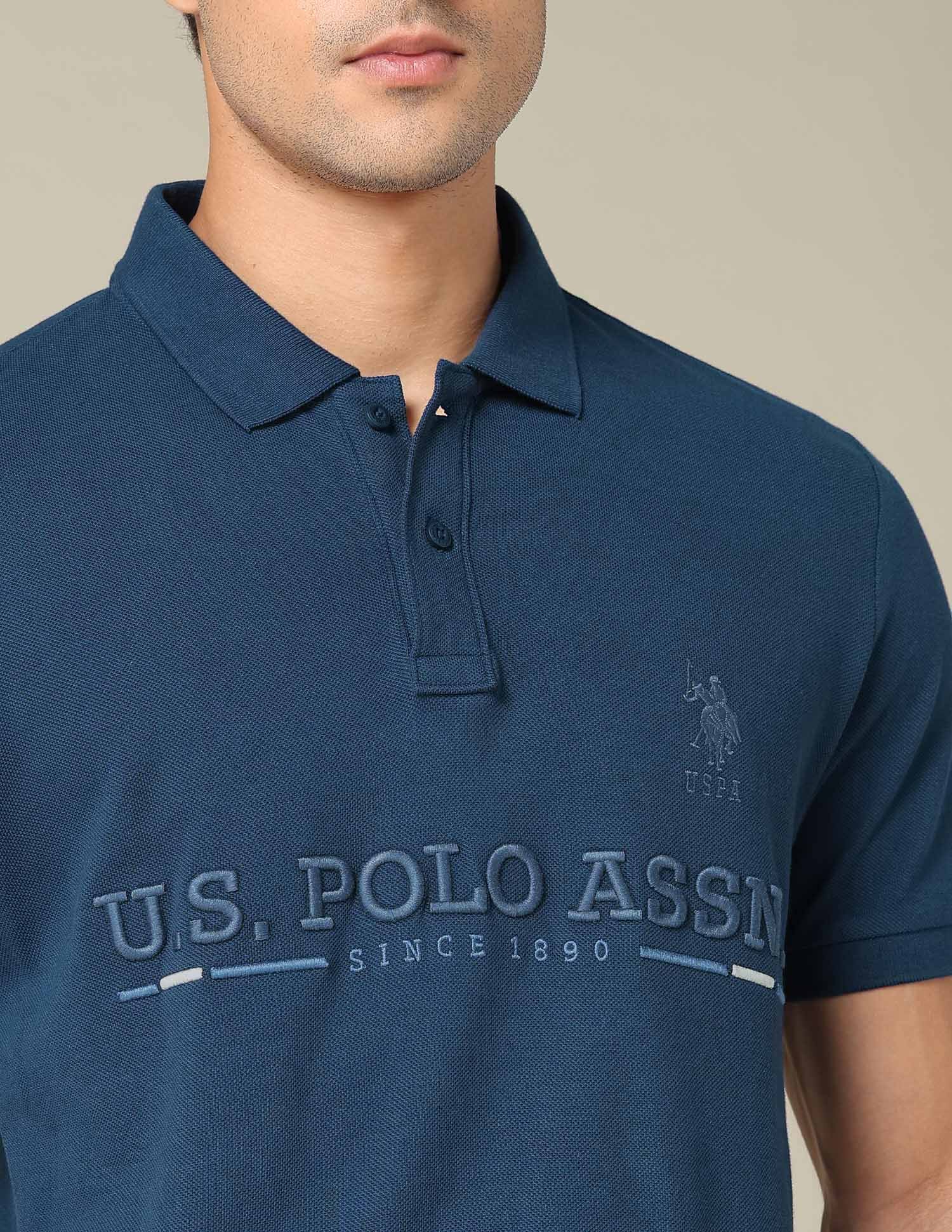 Brand Embroidered Regular Fit Polo Shirt