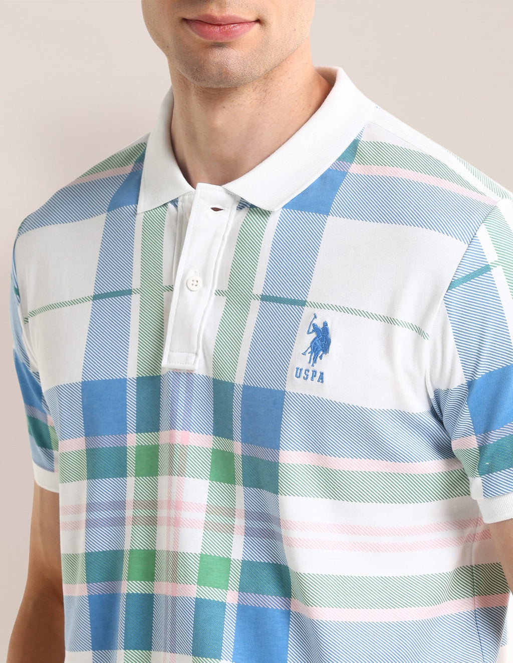 Checked Slim Fit Polo Shirt
