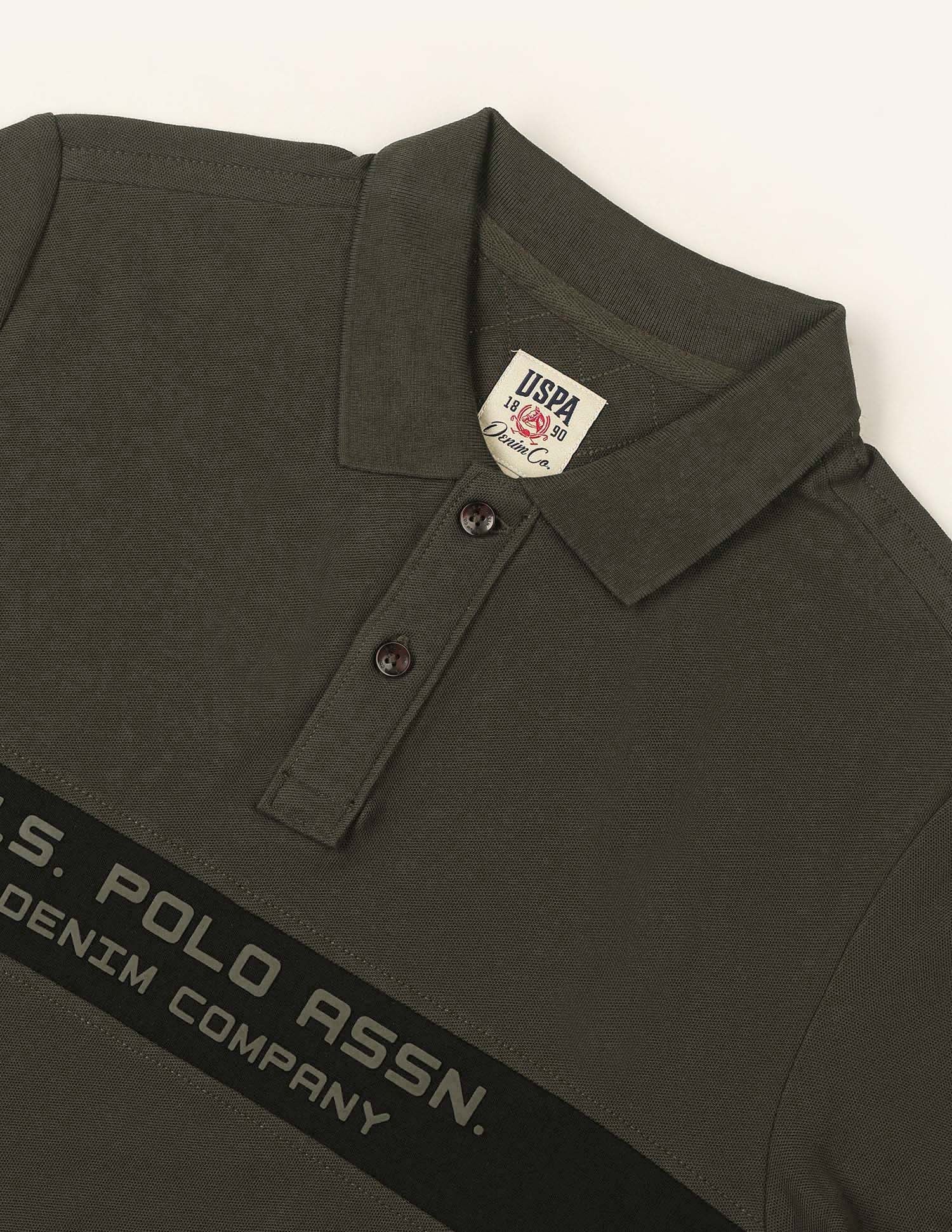 Brand Embossed Muscle Fit Polo Shirt