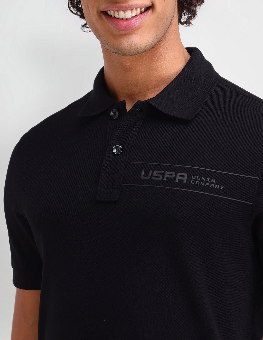 Muscle Fit Brand Printed Polo Shirt