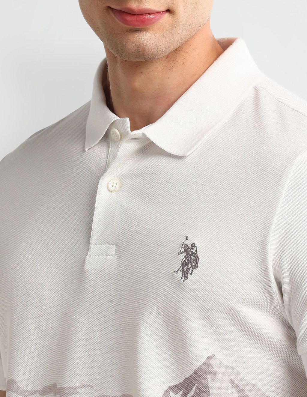 Muscle Fit Graphic Polo Shirt