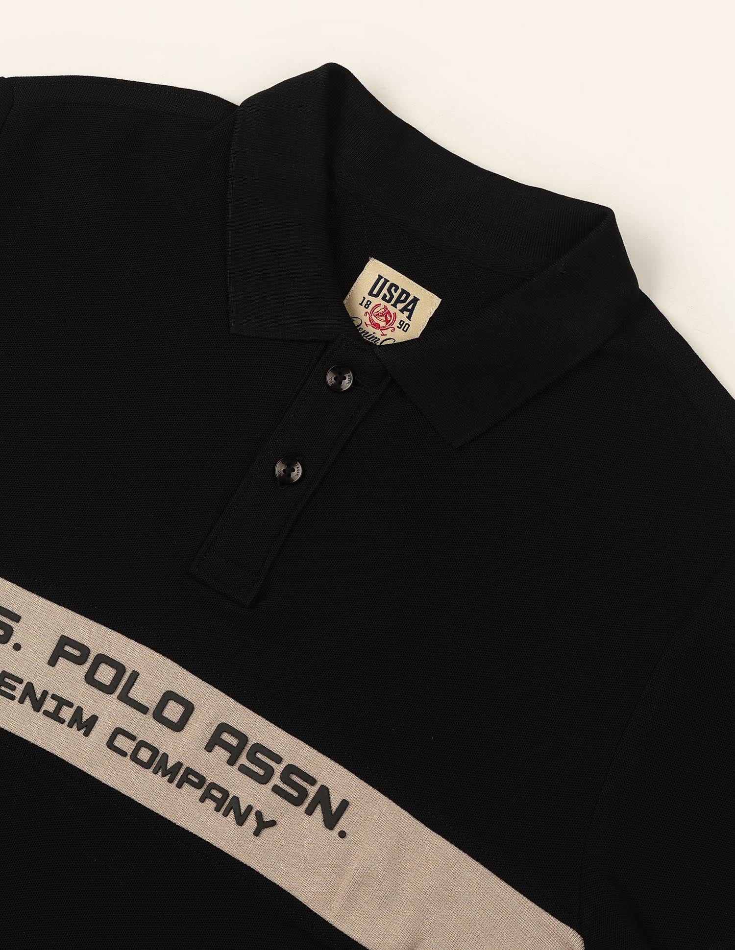 Brand Embossed Muscle Fit Polo Shirt