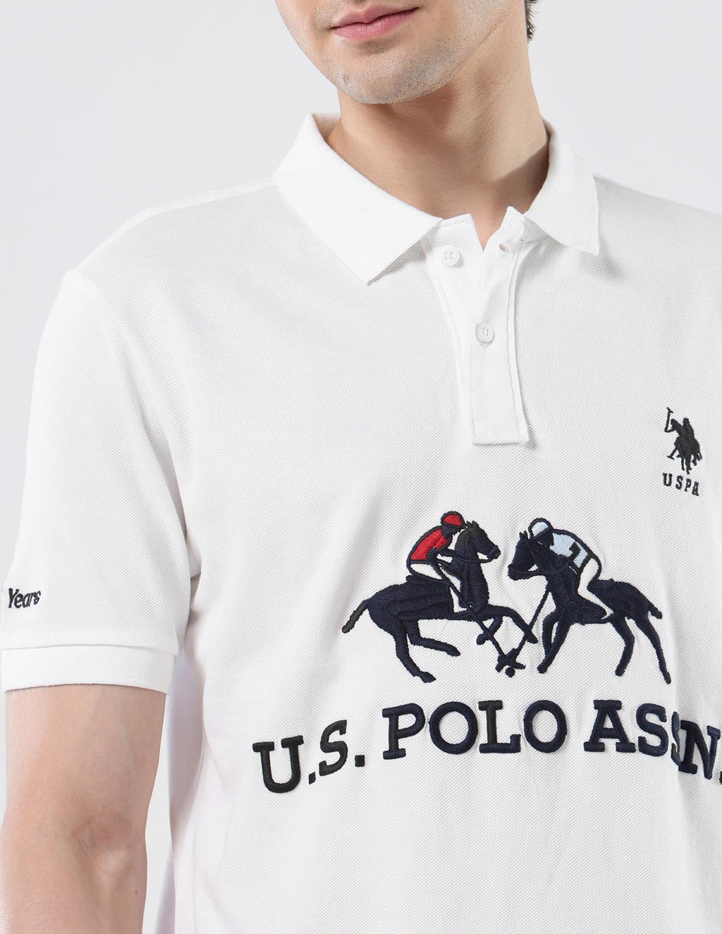 Brand Embroidered 135 Anniversary Polo Shirt