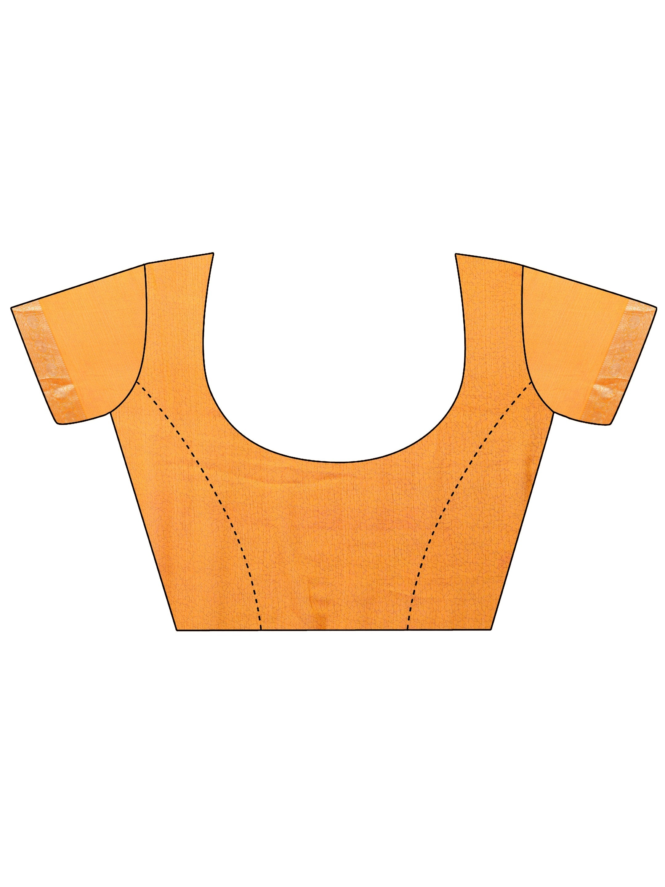 Mustard Printed Banarasi Georgette Saree With Unstitched Blouse Piece