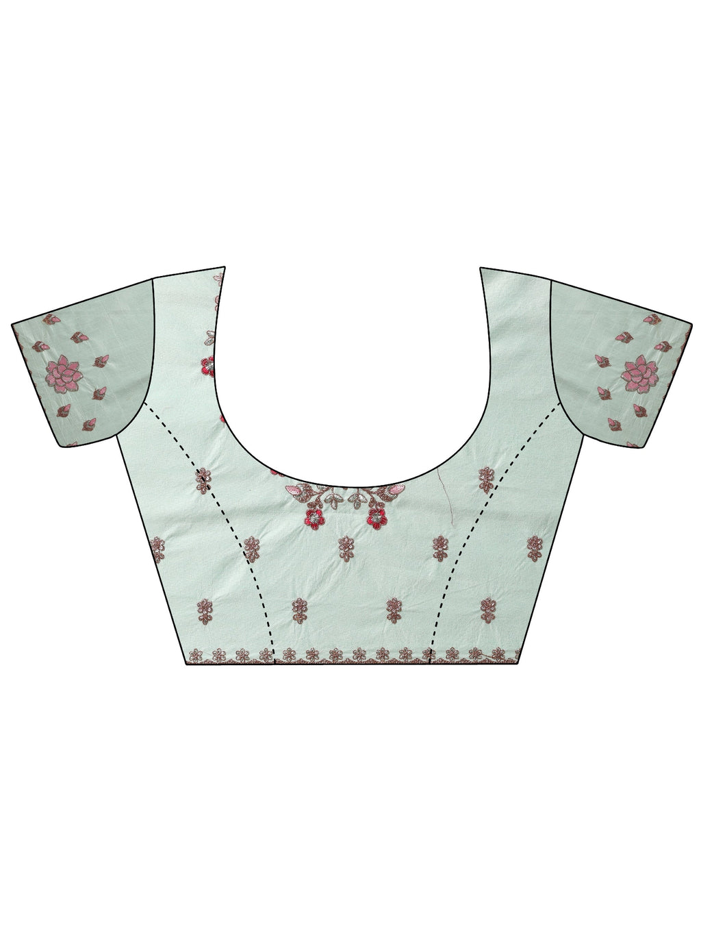 Pink Printed Georgette Sarees With Unstitched Blouse Piece