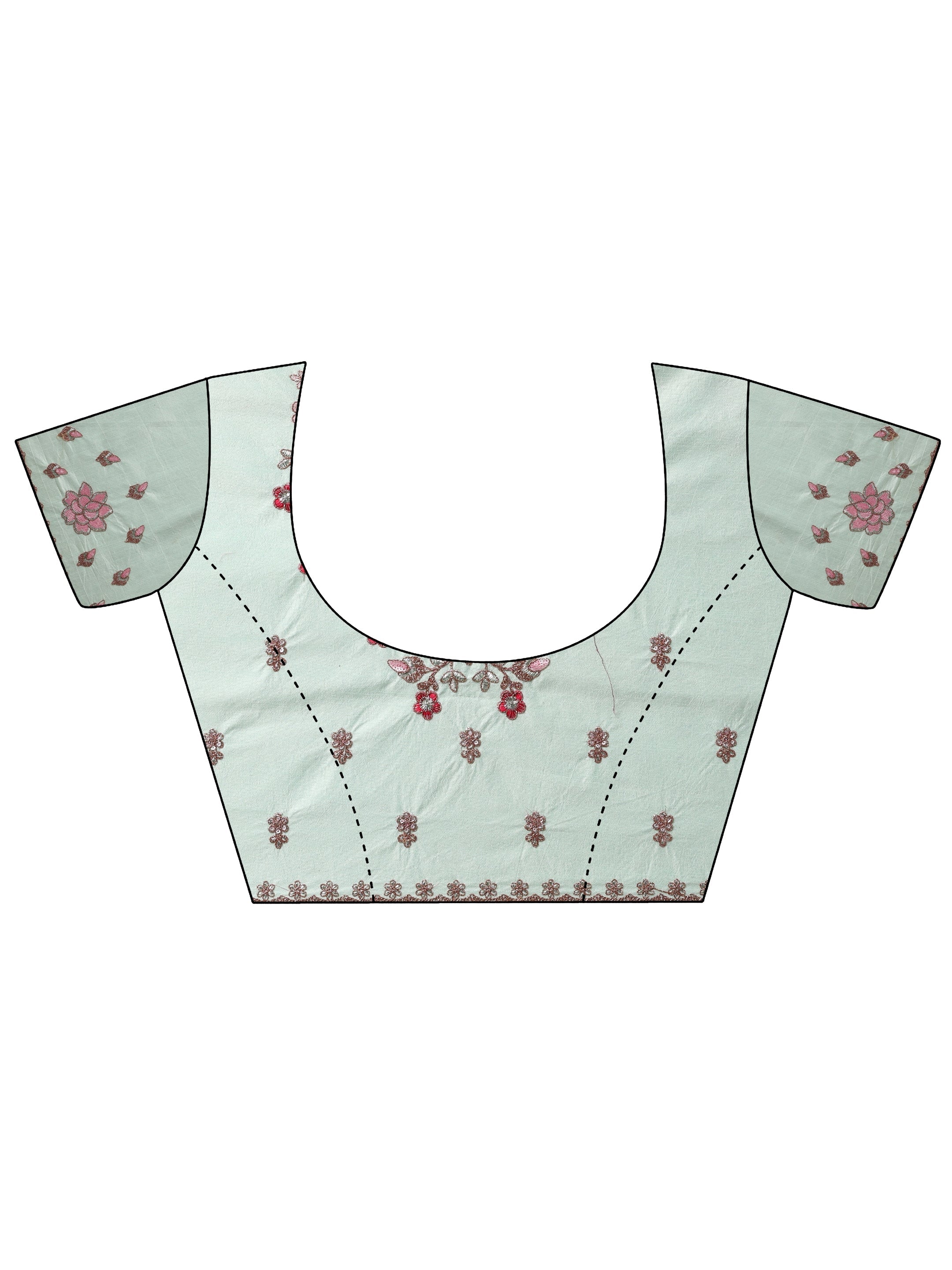 Pink Printed Georgette Sarees With Unstitched Blouse Piece