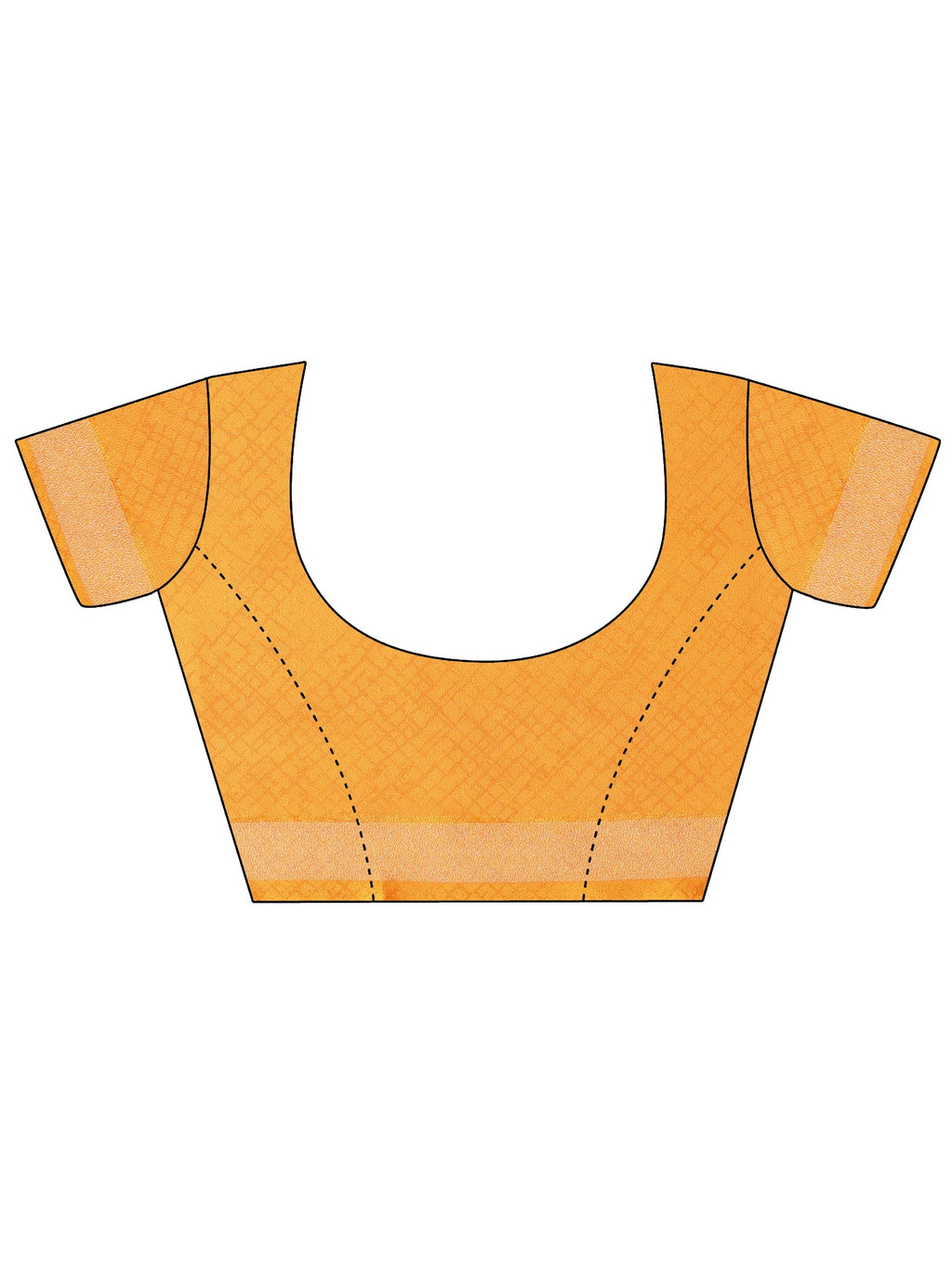 Mustard Printed Georgette Sarees With Unstitched Blouse Piece