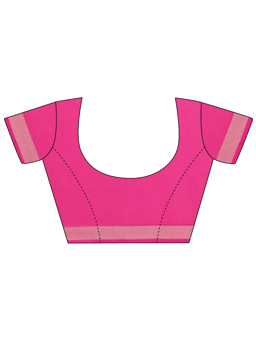 Pink Printed Georgette Sarees With Unstitched Blouse Piece