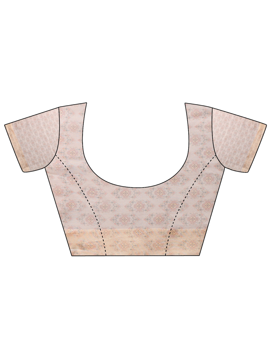 Grey Printed Nylon Sarees With Unstitched Blouse Piece