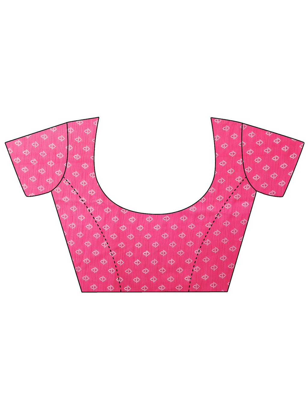 Pink Bandhani Printed Chiffon Saree With Unstitched Blouse Piece