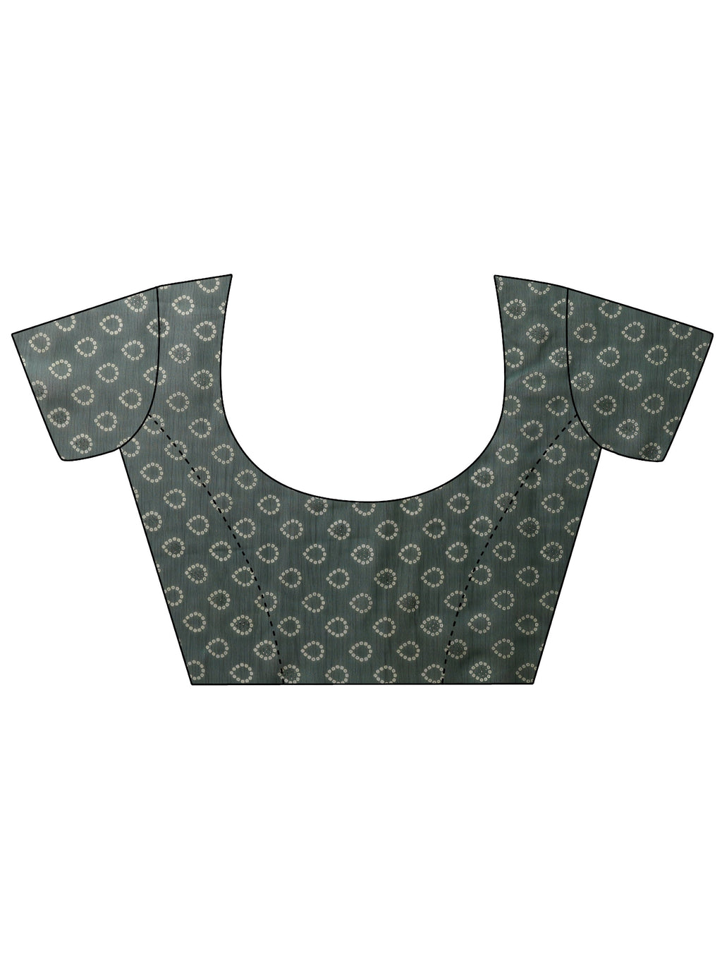 Green Bandhani Printed Chiffon Saree With Unstitched Blouse Piece