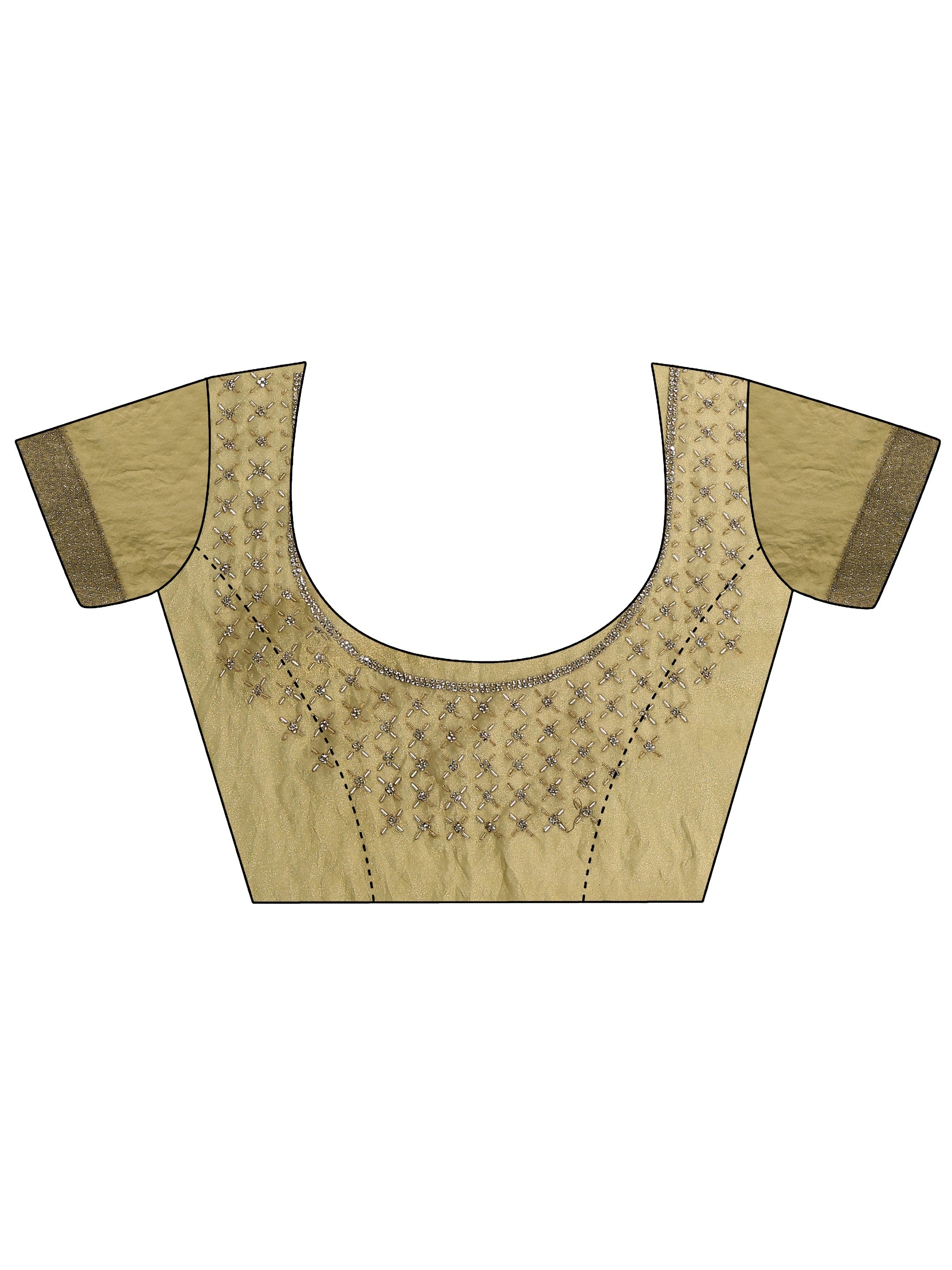 Green Embellished Organza Sarees With Unstitched Blouse Piece