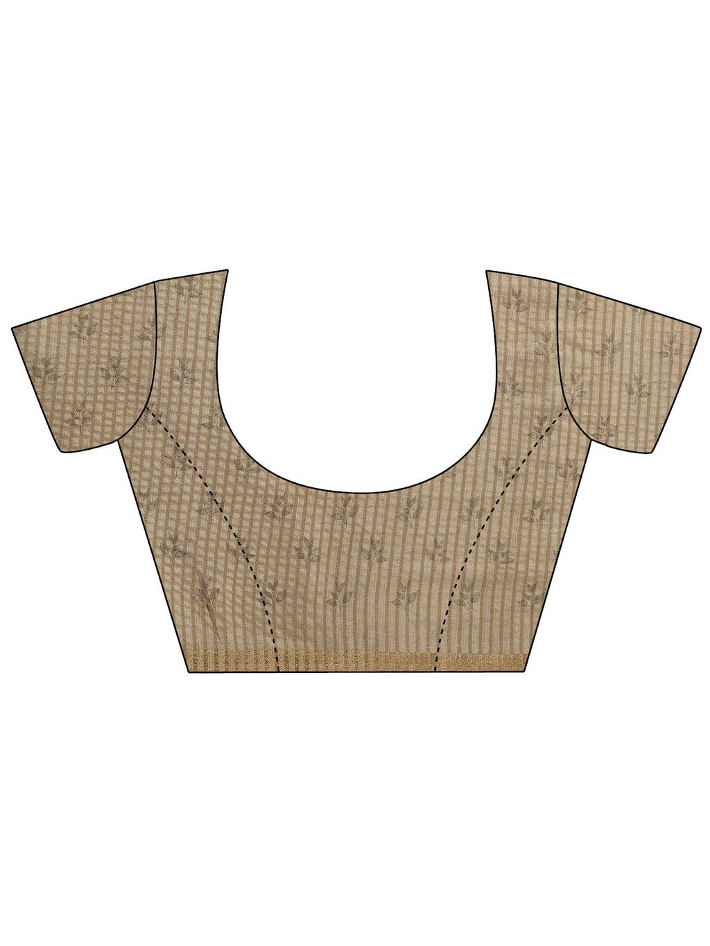 Mustard Printed Silk Blend Saree With Unstitched Blouse Piece