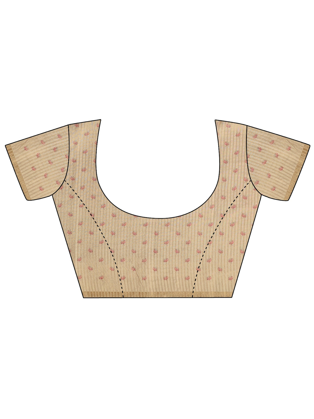 Pink Printed Silk Blend Sarees With Unstitched Blouse Piece