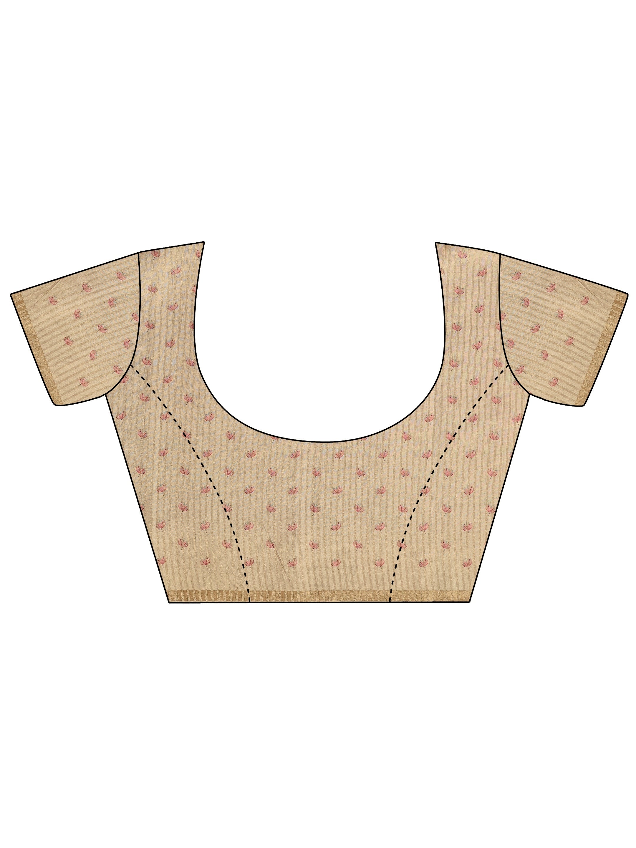 Pink Printed Silk Blend Sarees With Unstitched Blouse Piece