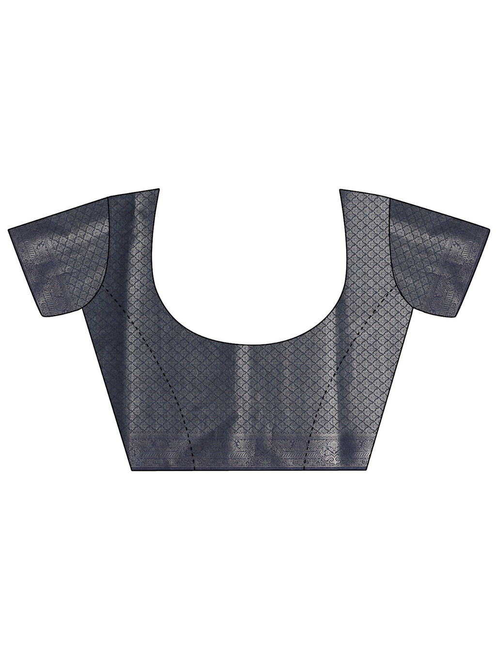 Blue Printed Silk Blend Sarees With Unstitched Blouse Piece