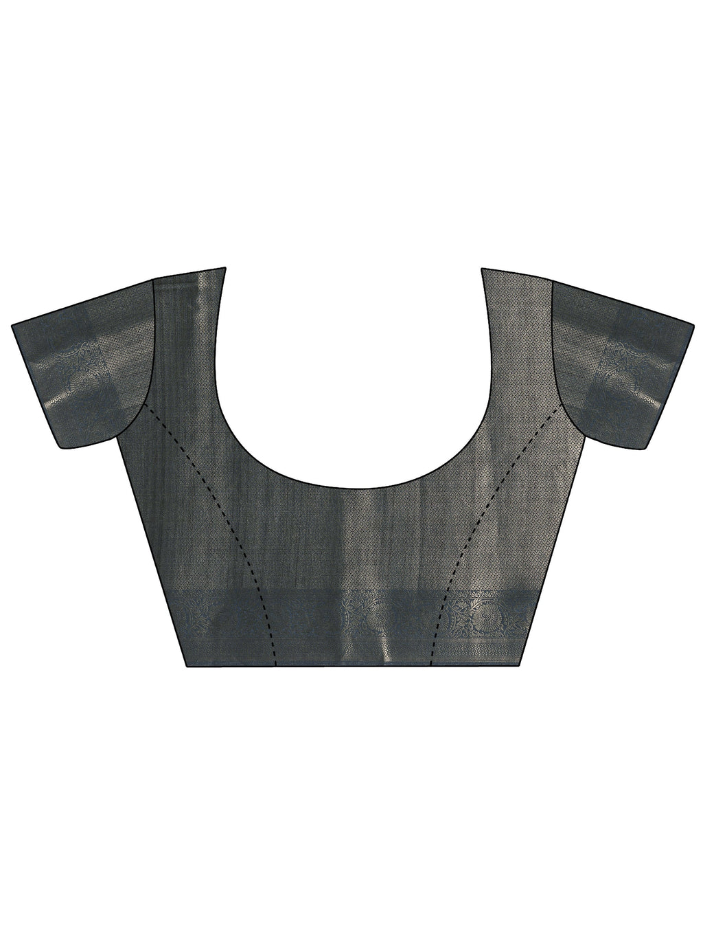 Blue Printed Silk Blend Sarees With Unstitched Blouse Piece