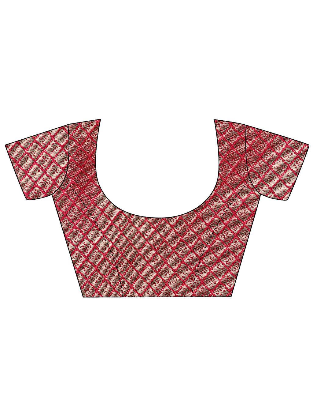 Pink Woven Design Silk Blend Saree With Unstitched Blouse Piece